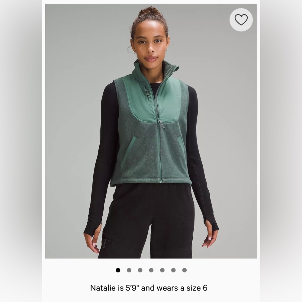 NEW Lululemon Fleece & Ripstop Hiking Vest - Size 8
